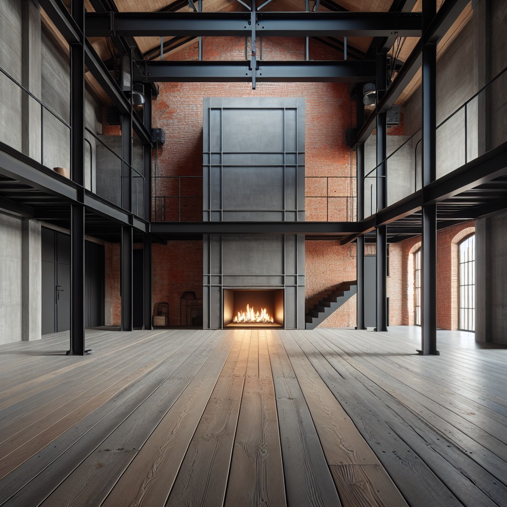 industrial fireplace ideas for loft spaces