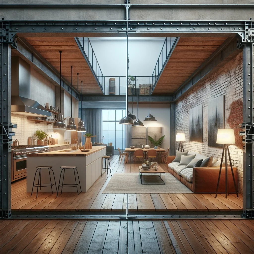 industrial style metal framed cutout