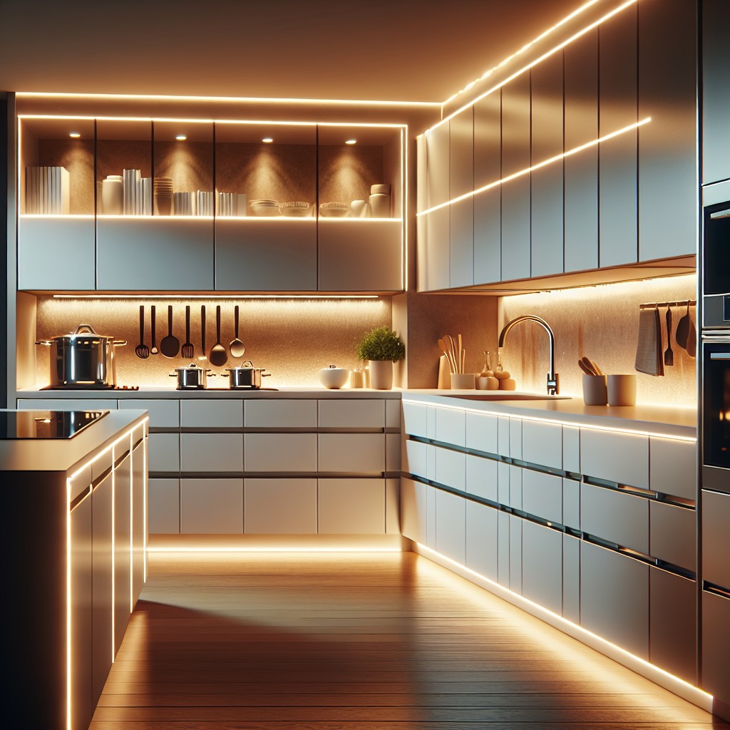 kitchen aesthetics with amazon led strip lights