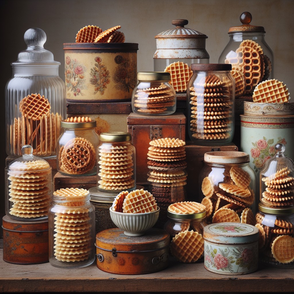 repurposing containers for pizzelle storage