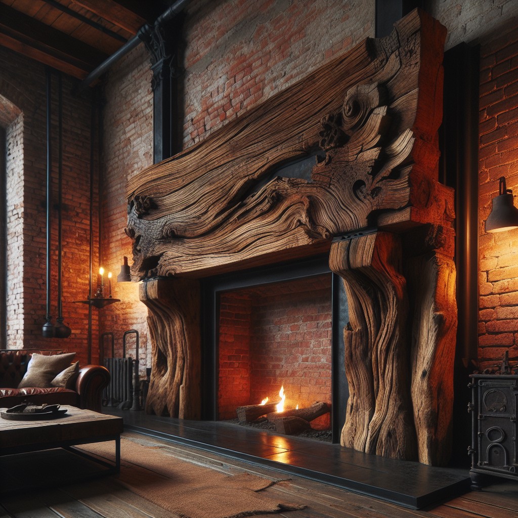 rustic industrial fireplace inspiration