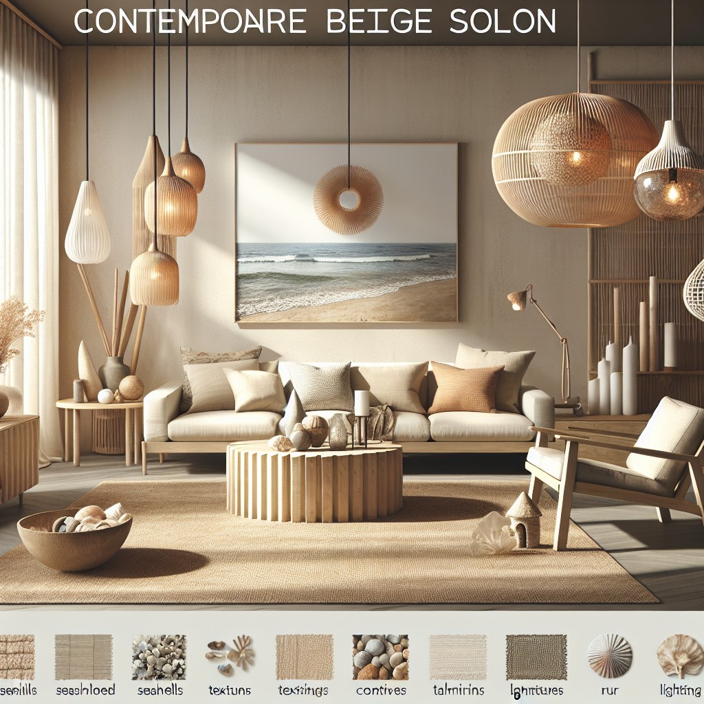 salon design using beige and coastal elements