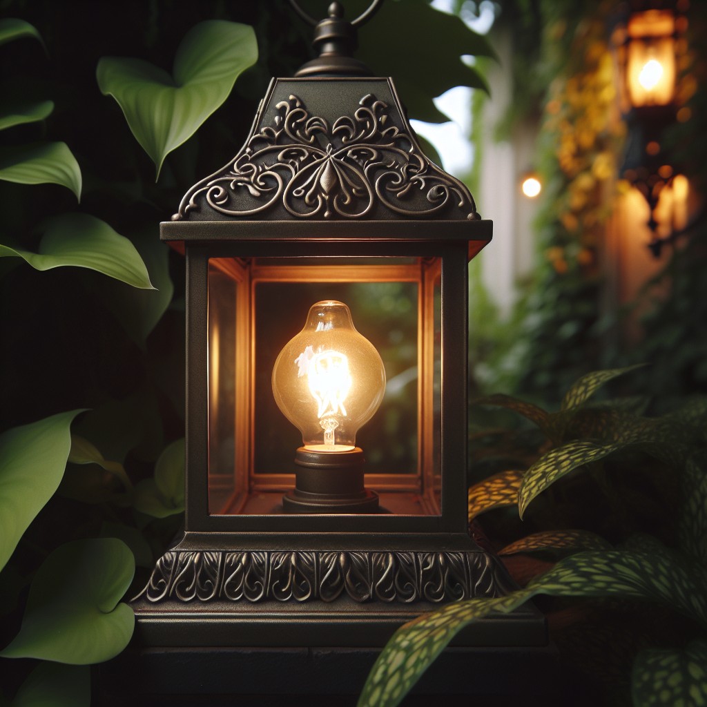 square bulb lantern for garden