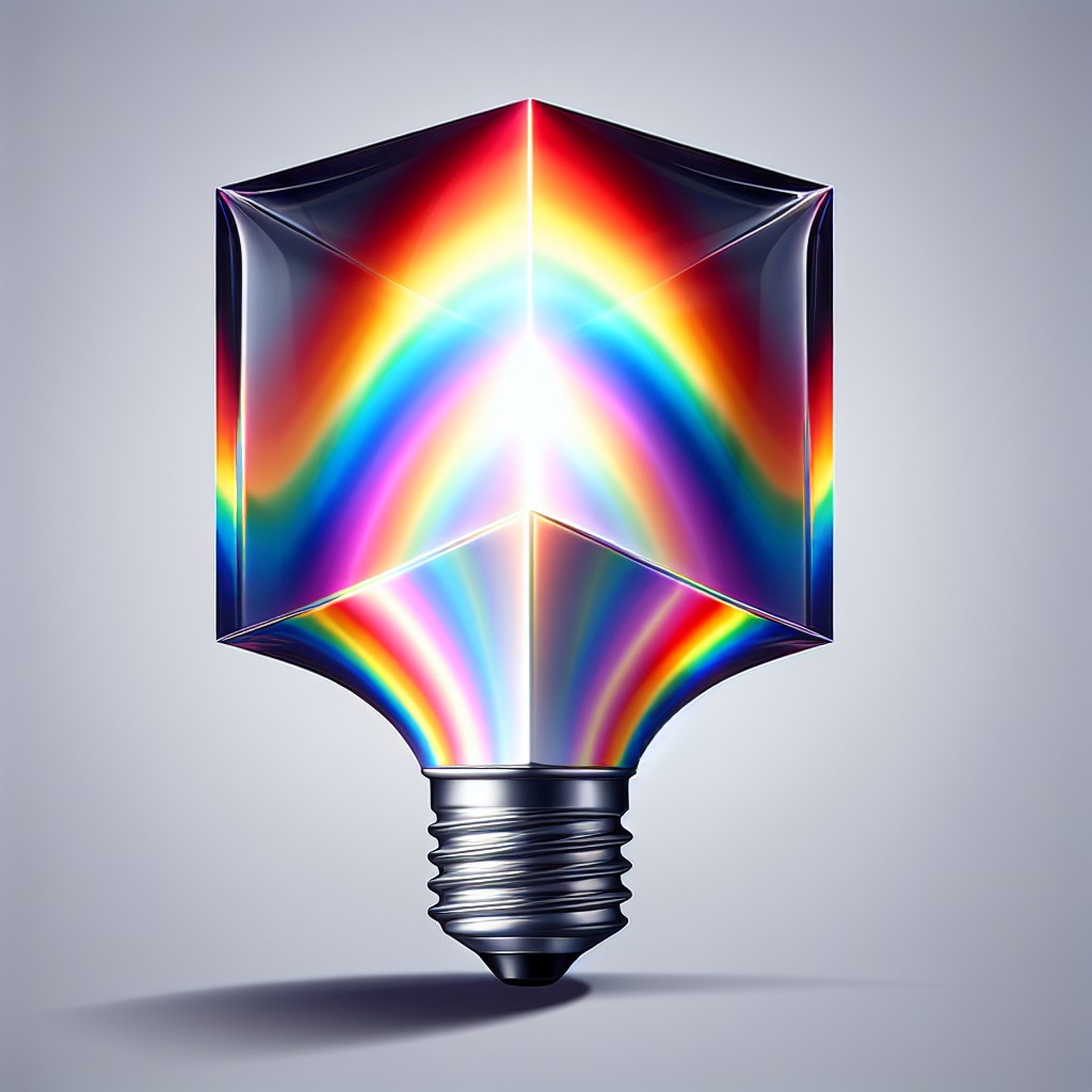 square prism bulb for rainbow reflections