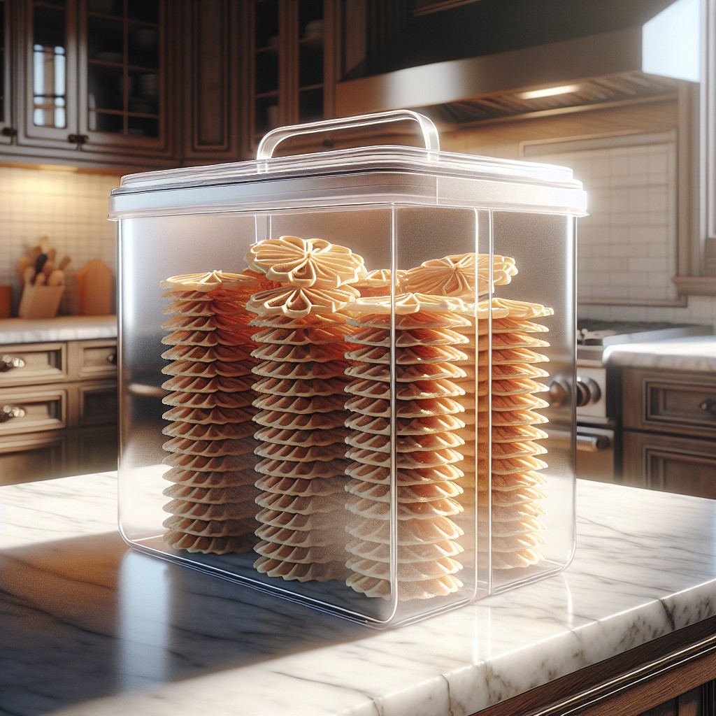 stackable storage containers for pizzelles