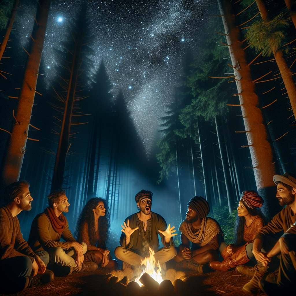 storytelling around campfire