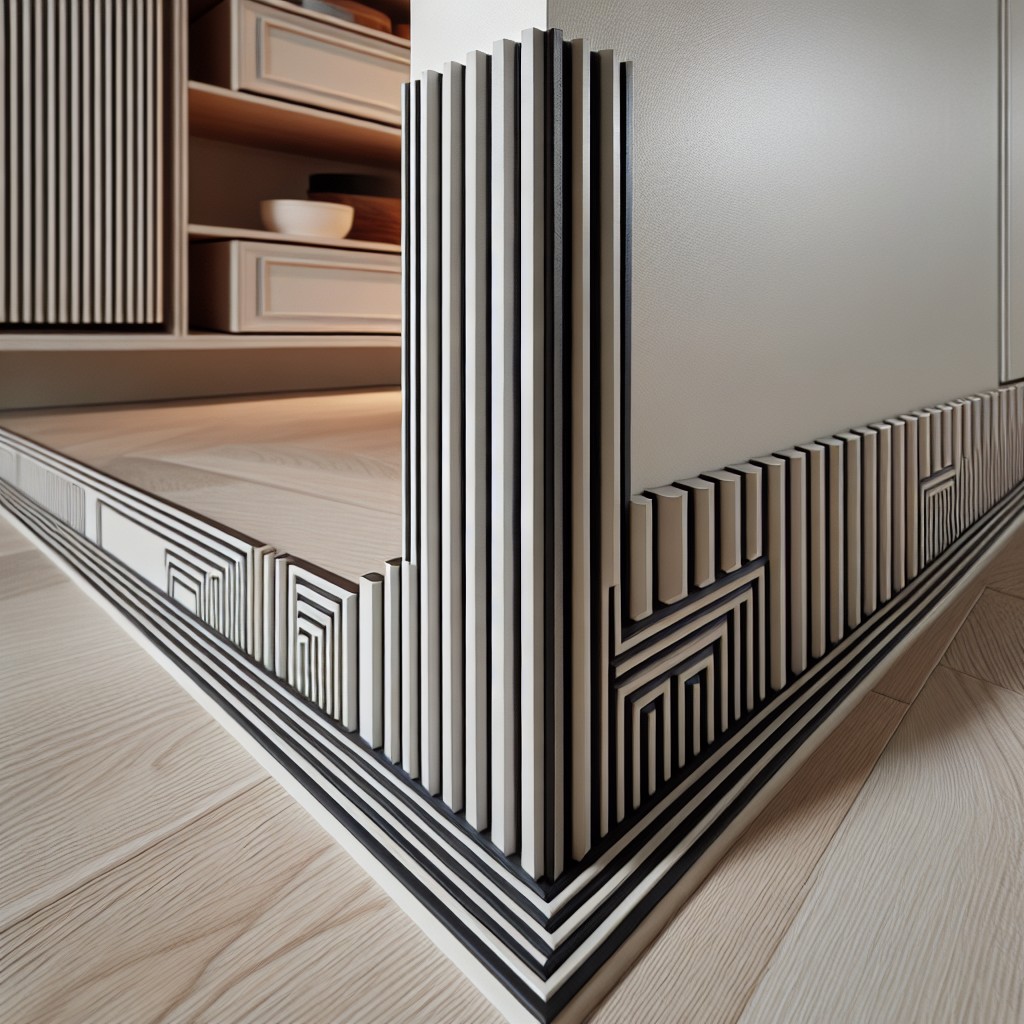 vertical and horizontal striped skirting
