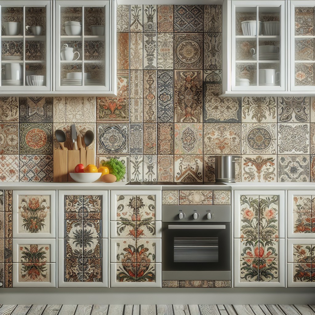 vintage wallpaper inspired tiles