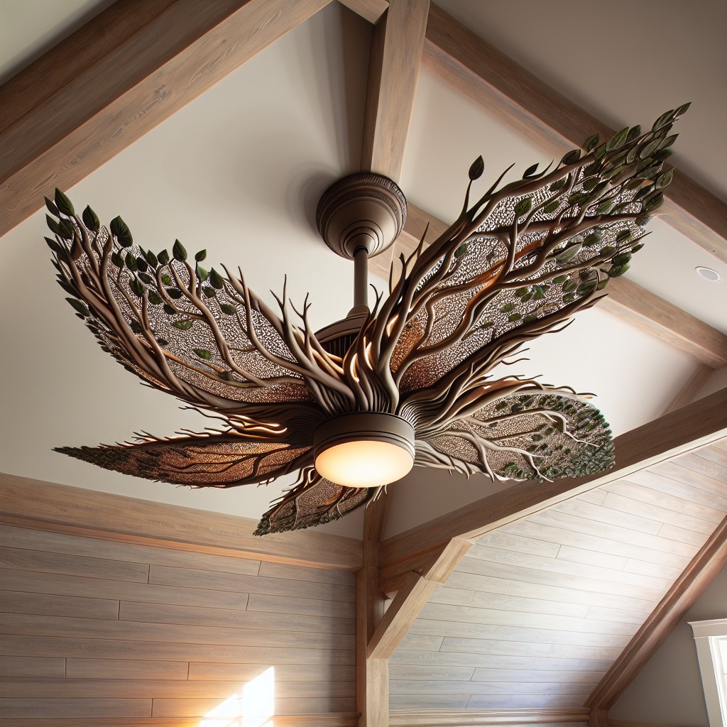 ceiling fan designs that mimic natural elements