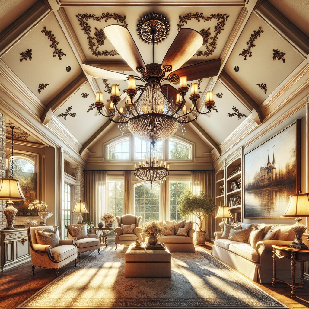 dramatic chandelier style ceiling fans