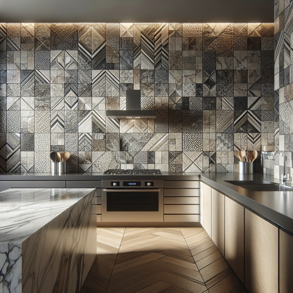 experiment with geometric stone tiles