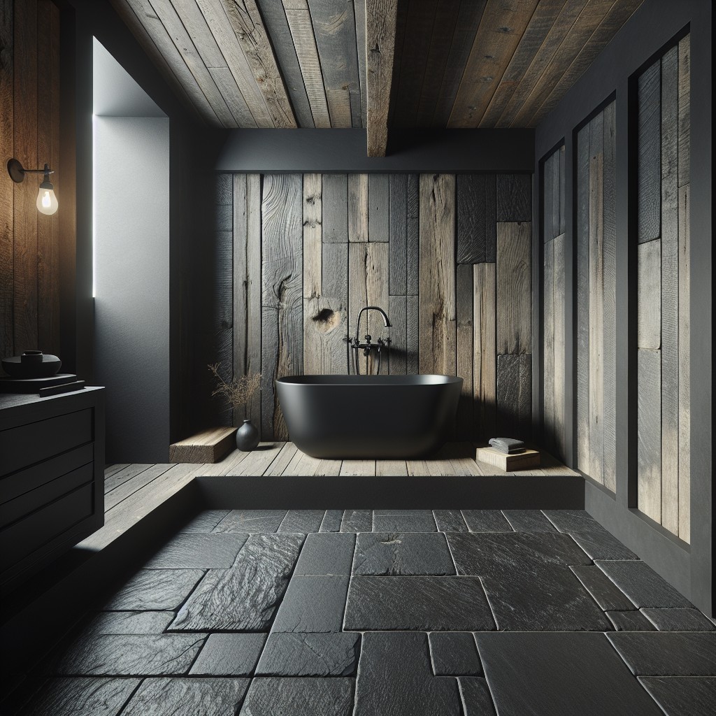 fusion of black and rustic elements