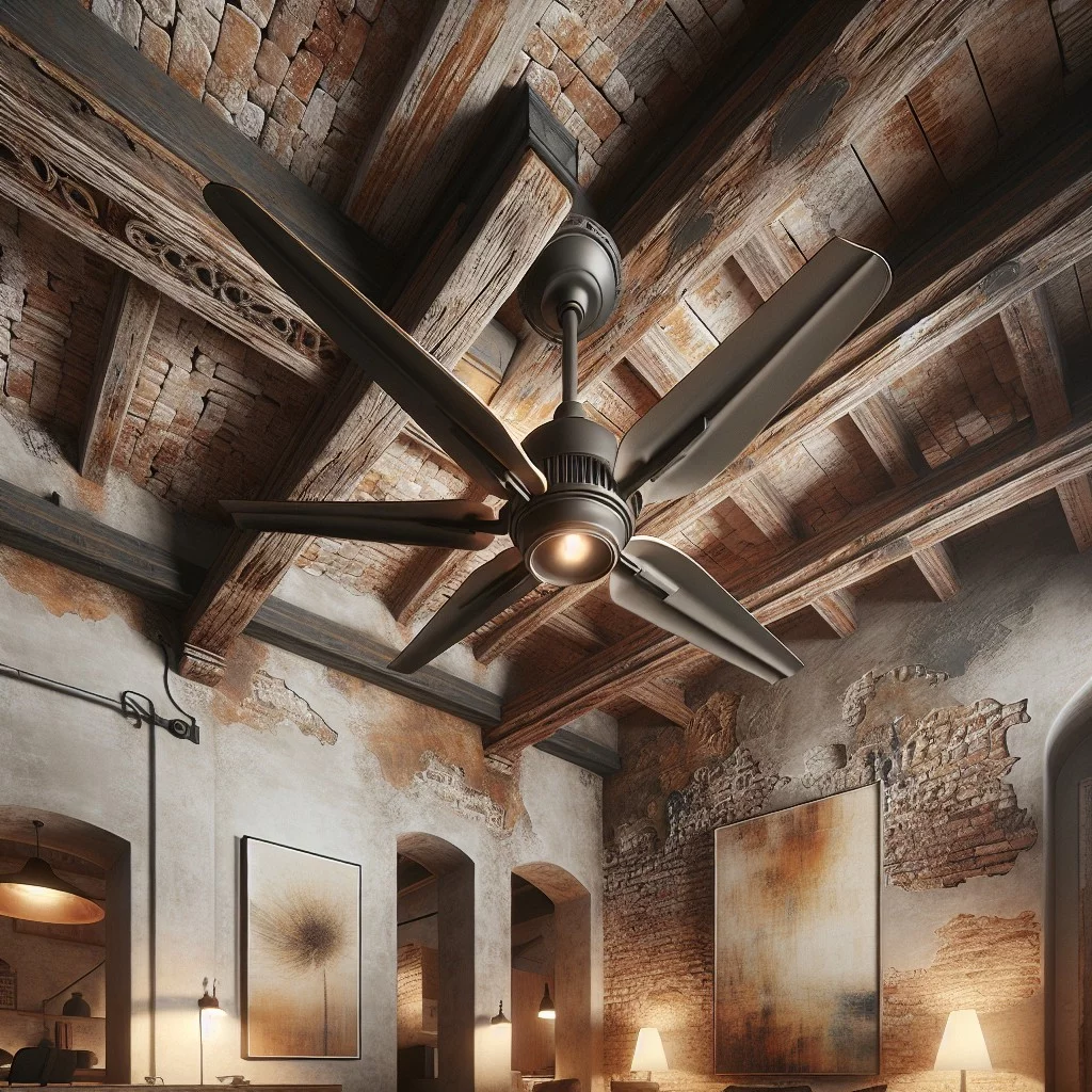 industrial style fans for loft spaces