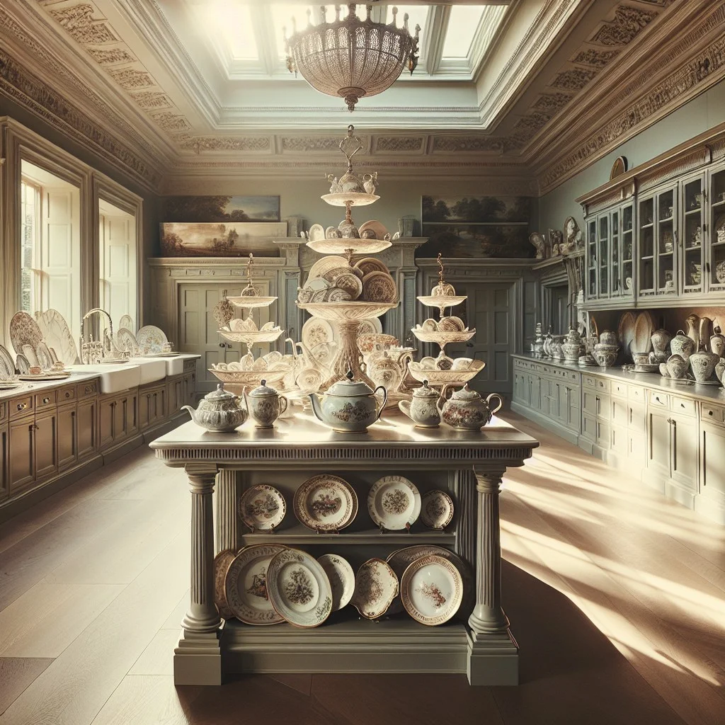 kitchen island china display