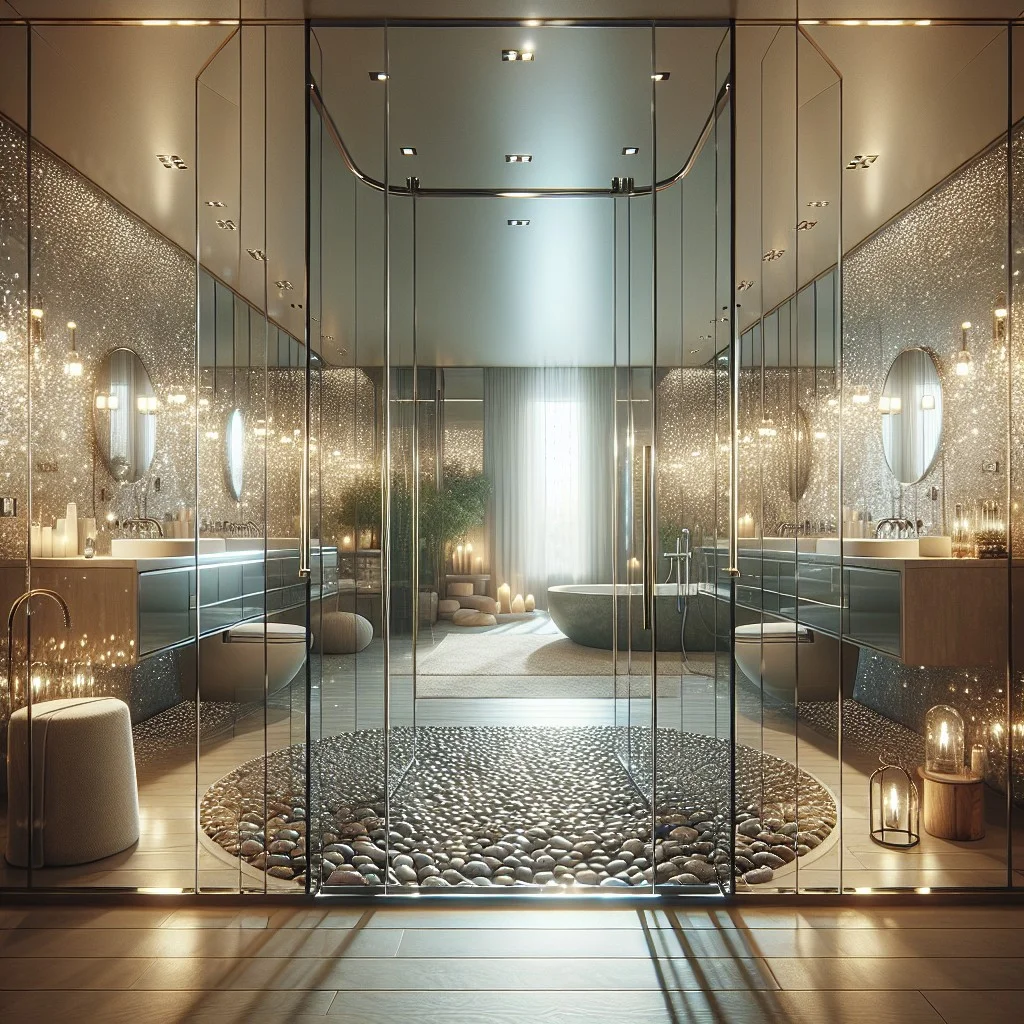 pebble floor shower