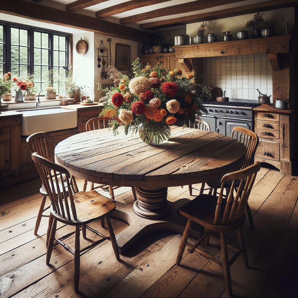 round farmhouse kitchen tables fostering conversation and community