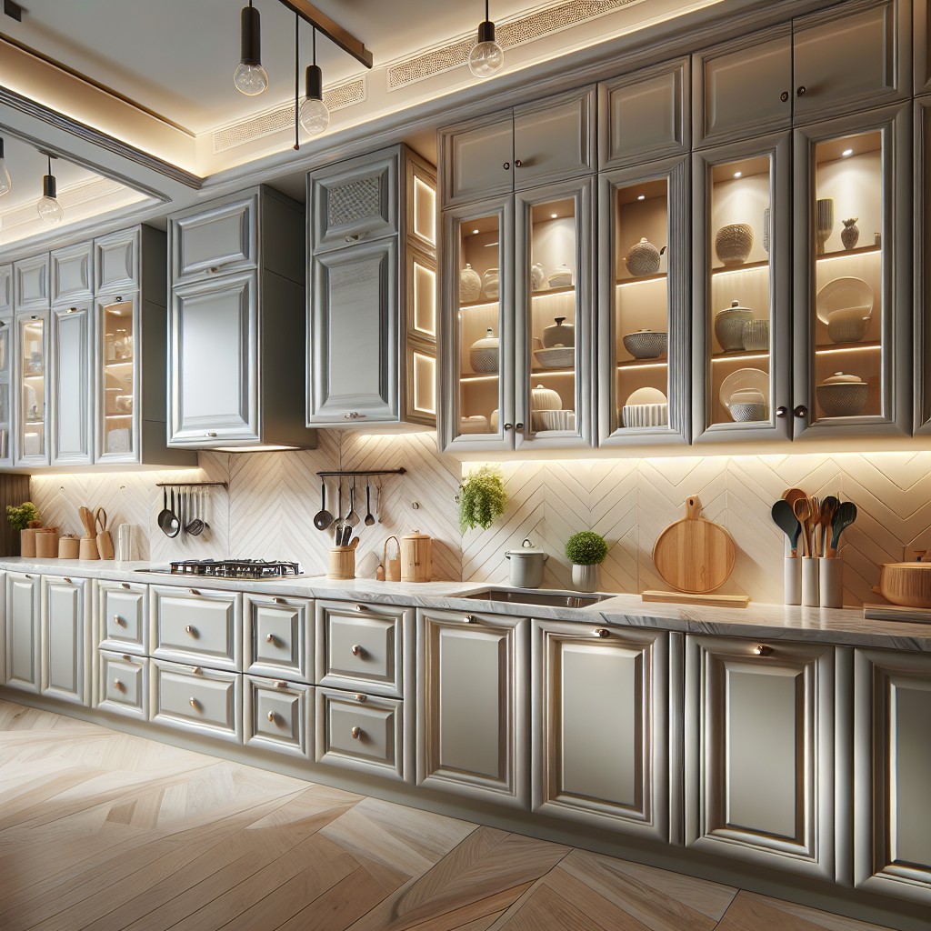 types of pvc kitchen cabinets