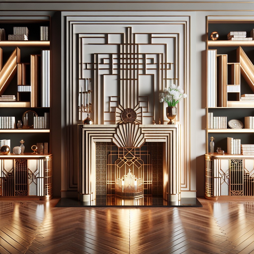 art deco inspired built ins for gatsby chic