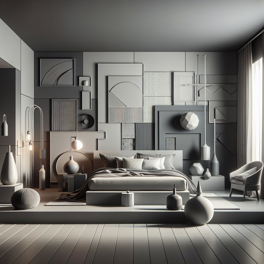 artistic impressions gray for an abstract theme bedroom