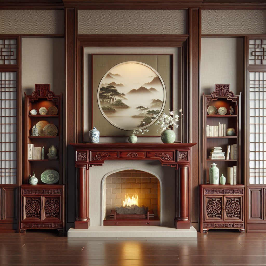 asian inspiration with cherry wood and rice paper doors