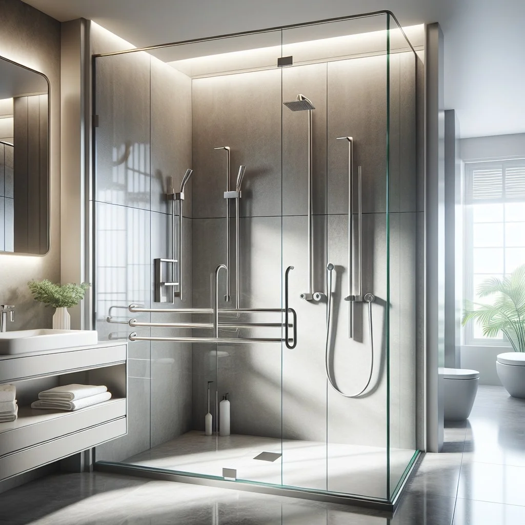 benefits of dual purpose grab bars in showers