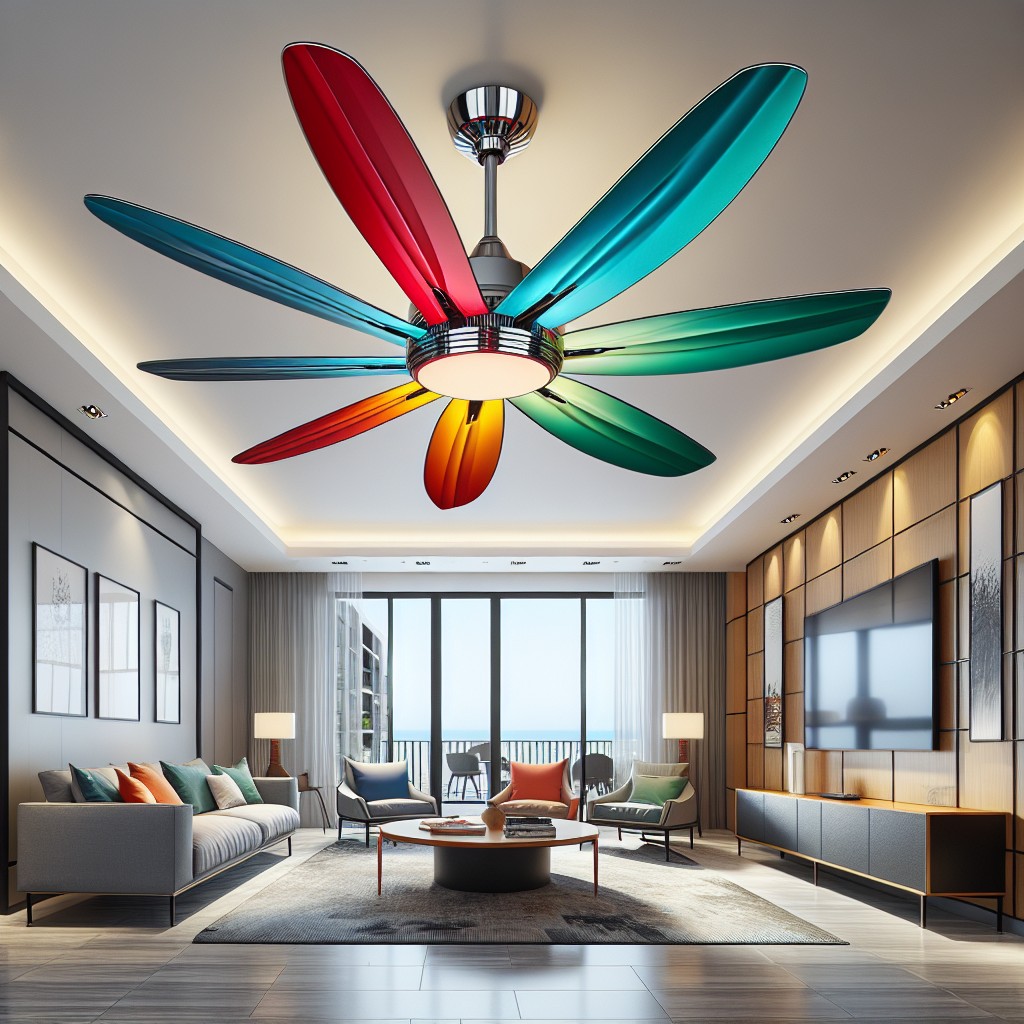 choosing bold colored fans for visual impact
