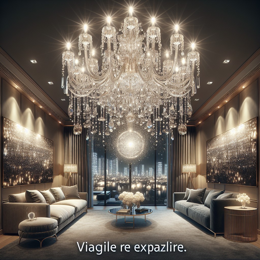 crystal chandelier and pendant lights a luxurious combination