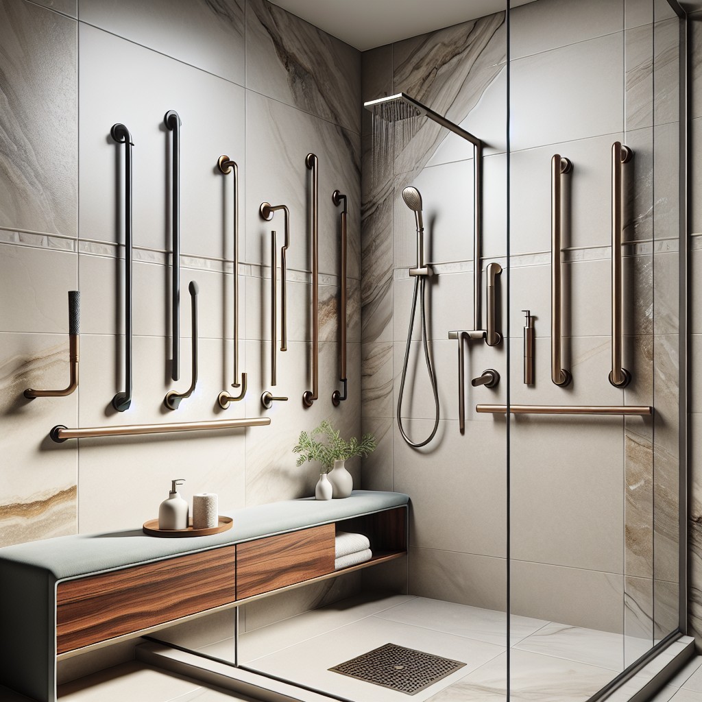 decorative grab bars for every shower design