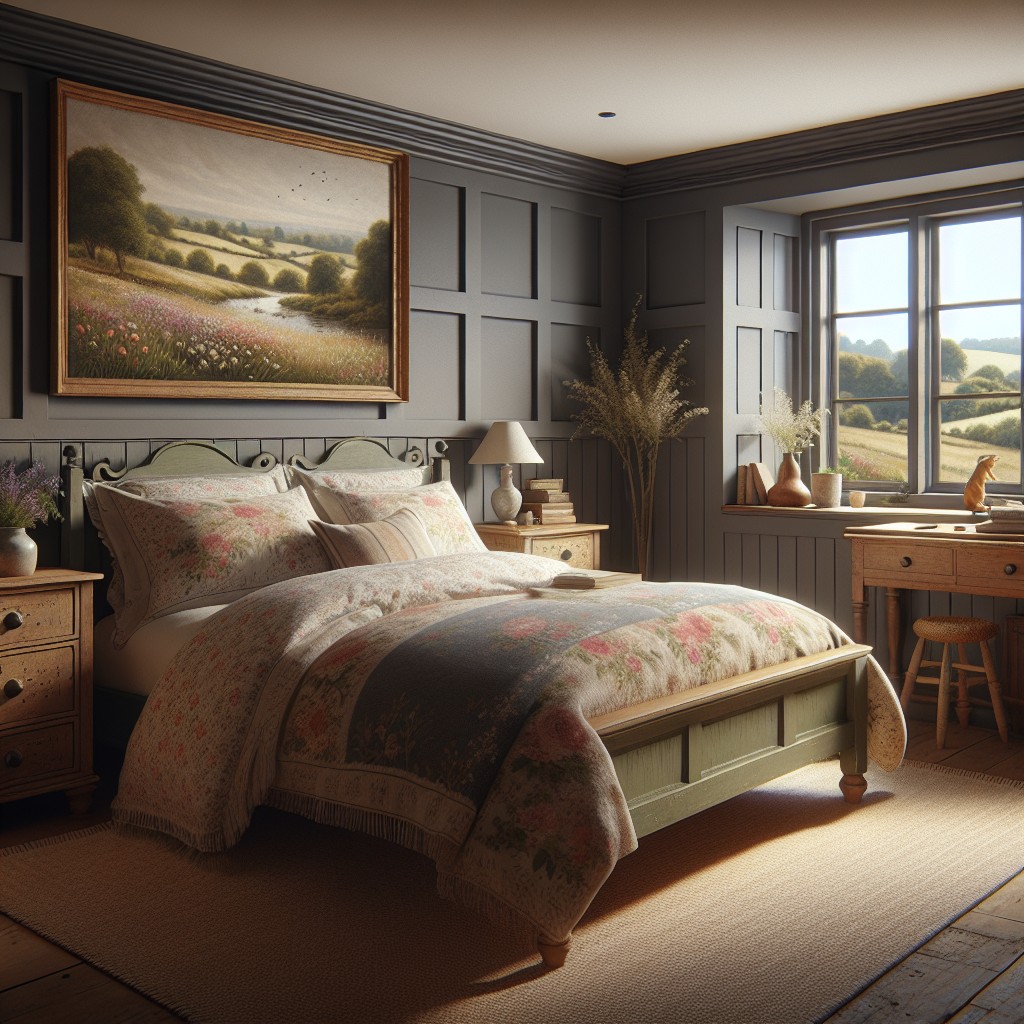 earl gray for an english cottage feel bedroom