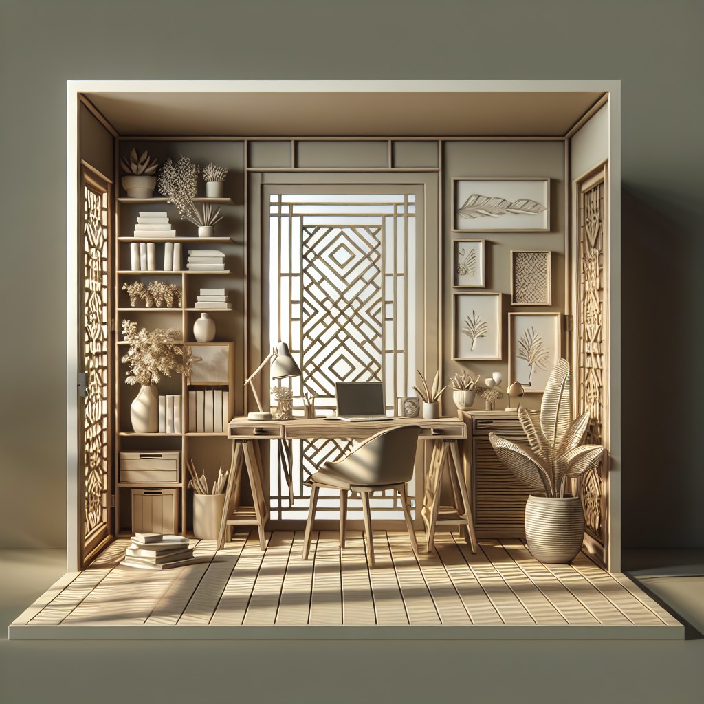 geometric patterned frosted glass doors