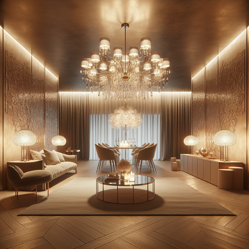 harmony between glamour and simplicity in lighting