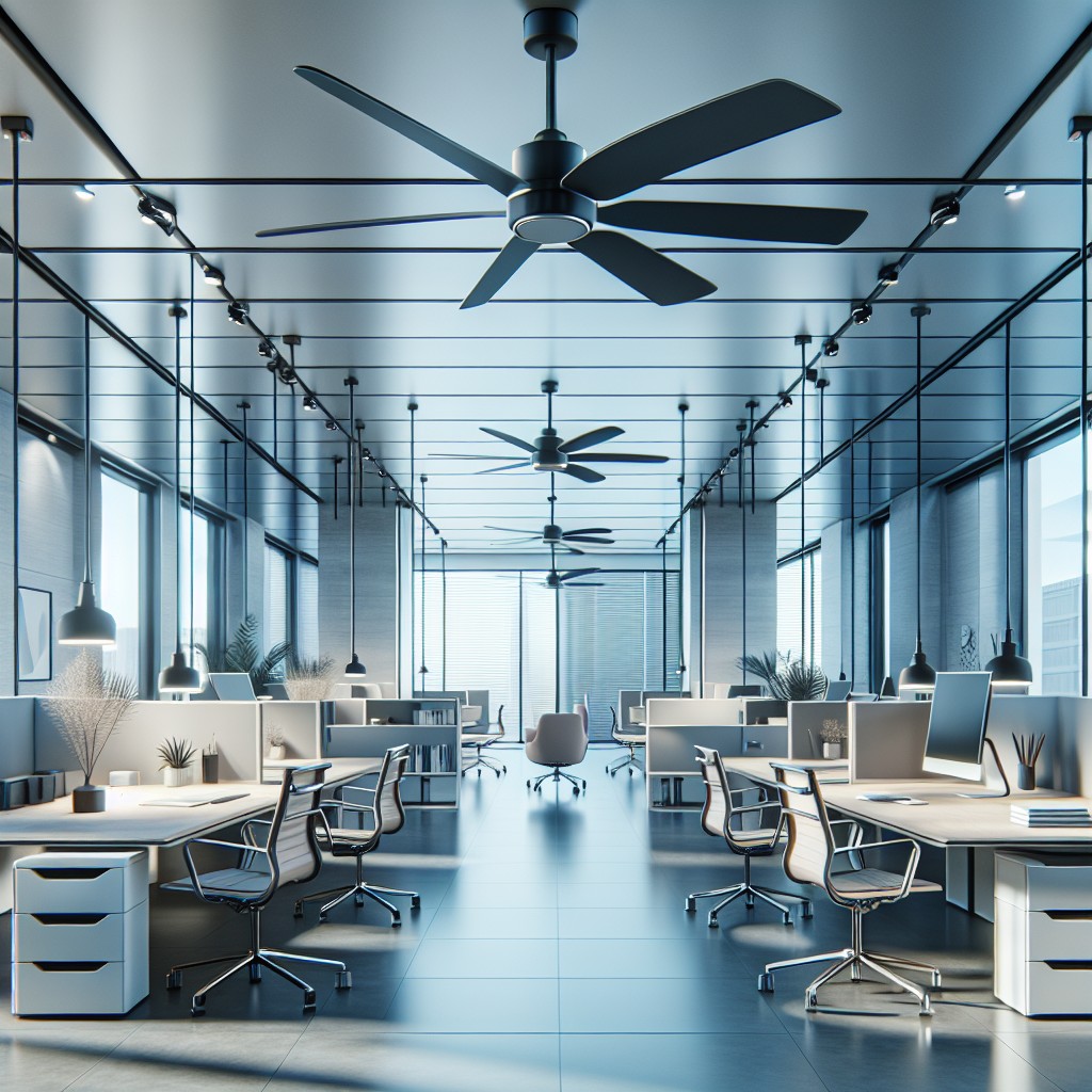 improve office environment with these ceiling fan ideas