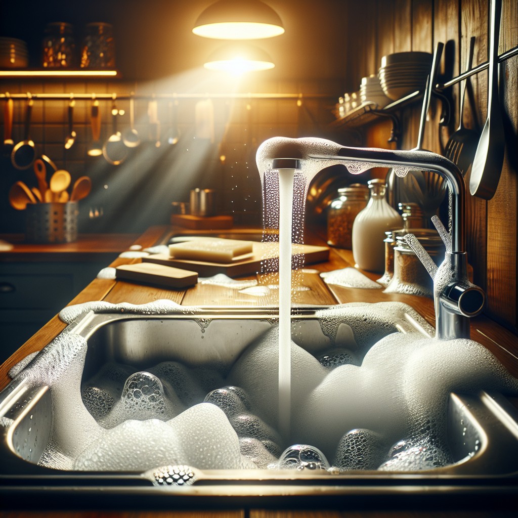 regularly clean your sink with soap and hot water