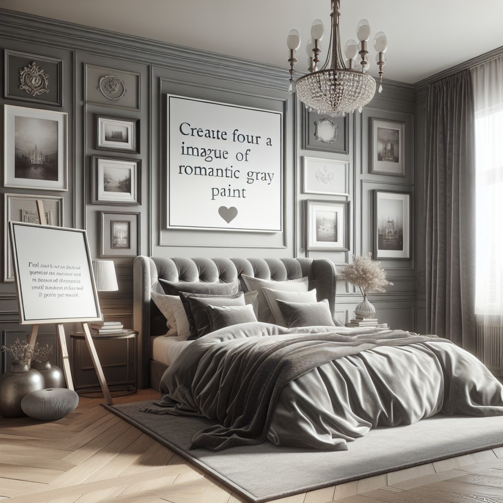 romantic gray tones for a couples bedroom