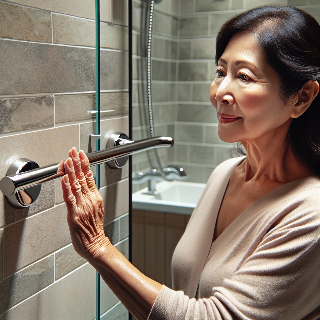 shower grab bars for better balance and stability