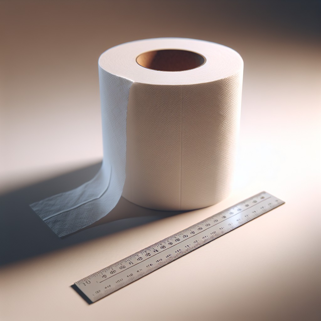 standard measurements of toilet paper rolls