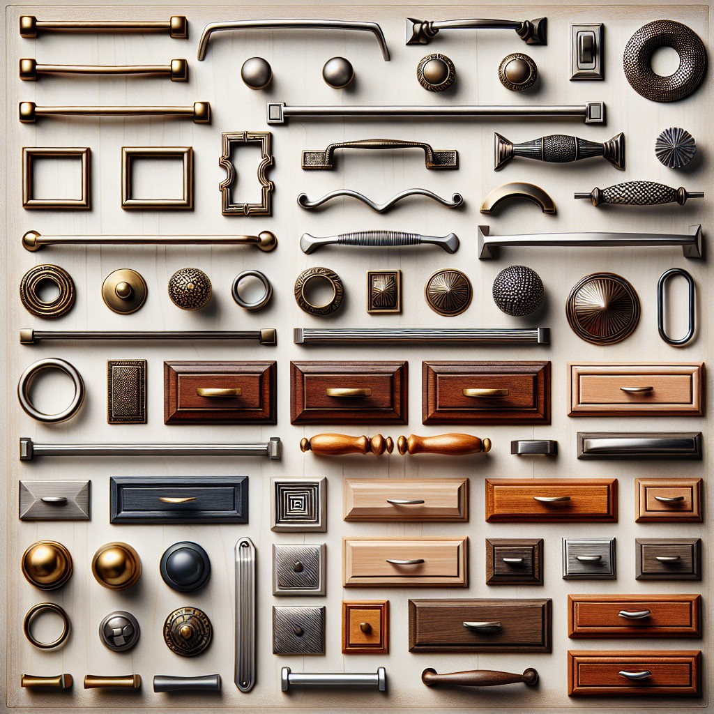 types of cabinet handles amp hardware