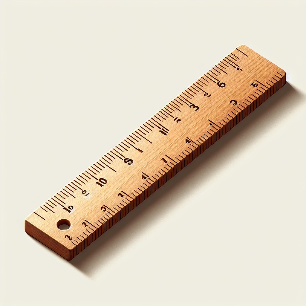 using a ruler or other measuring tool