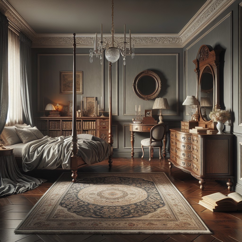 vintage gray for a nostalgic bedroom look
