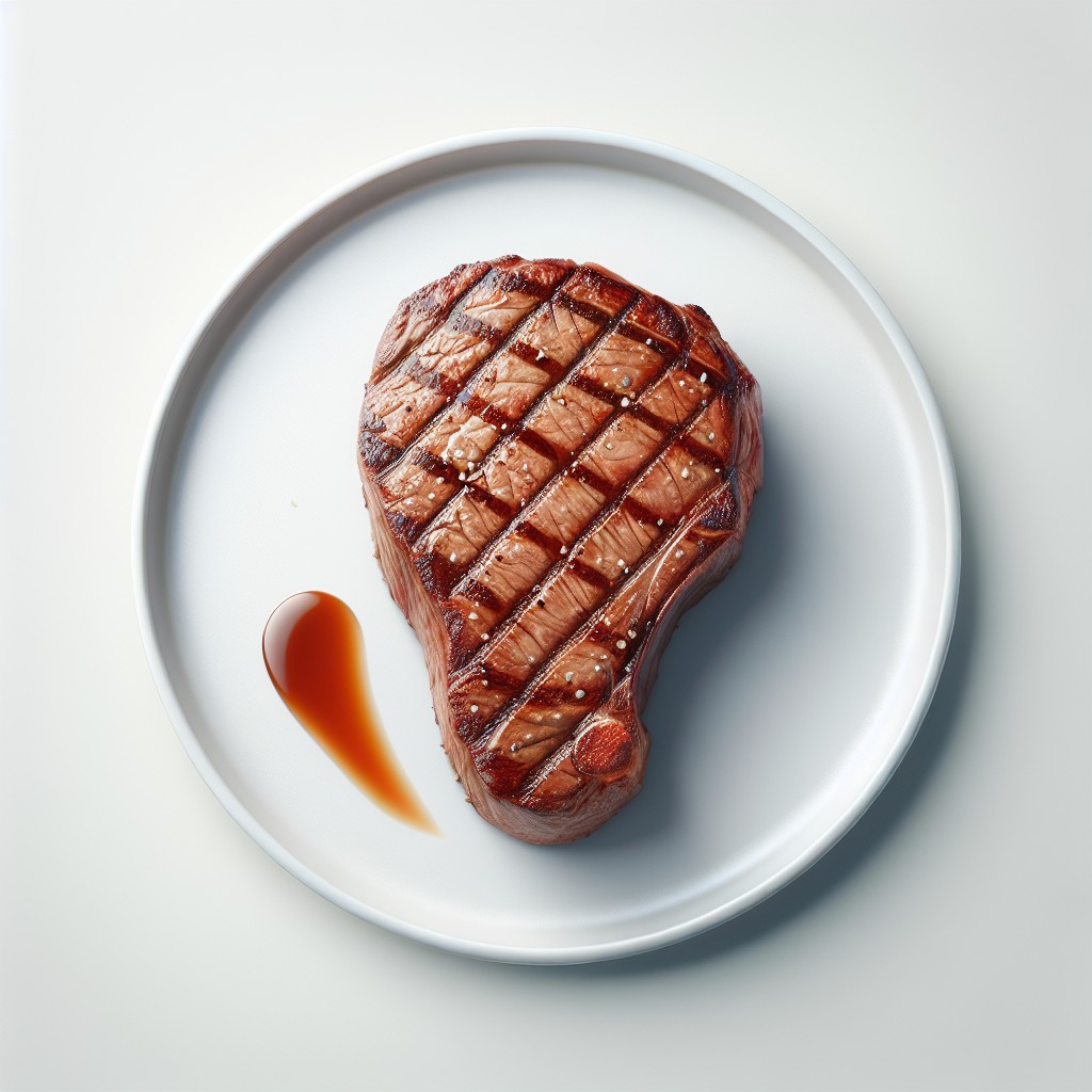 visual comparison of an 8 oz steak