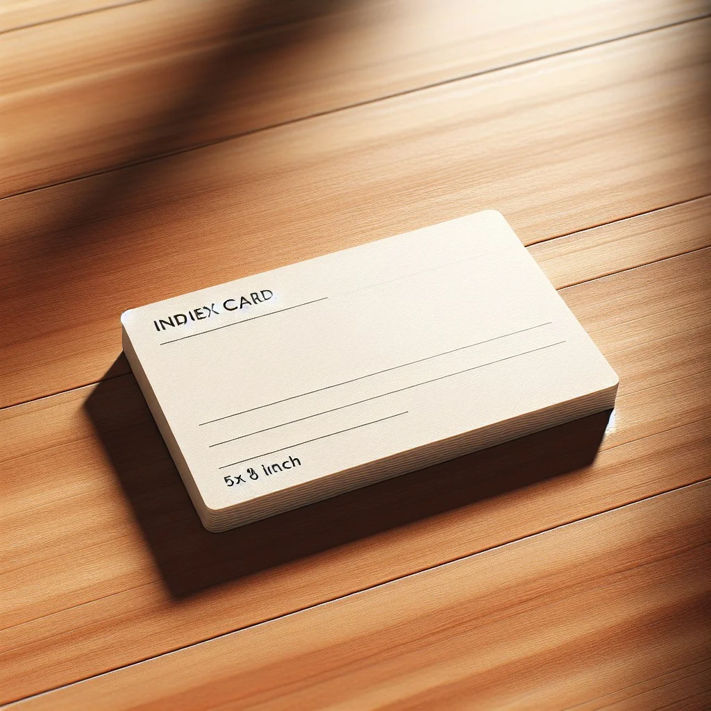 x 5 index cards