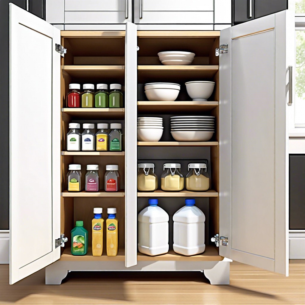 dedicate a specific cabinet for chemicals away from food areas