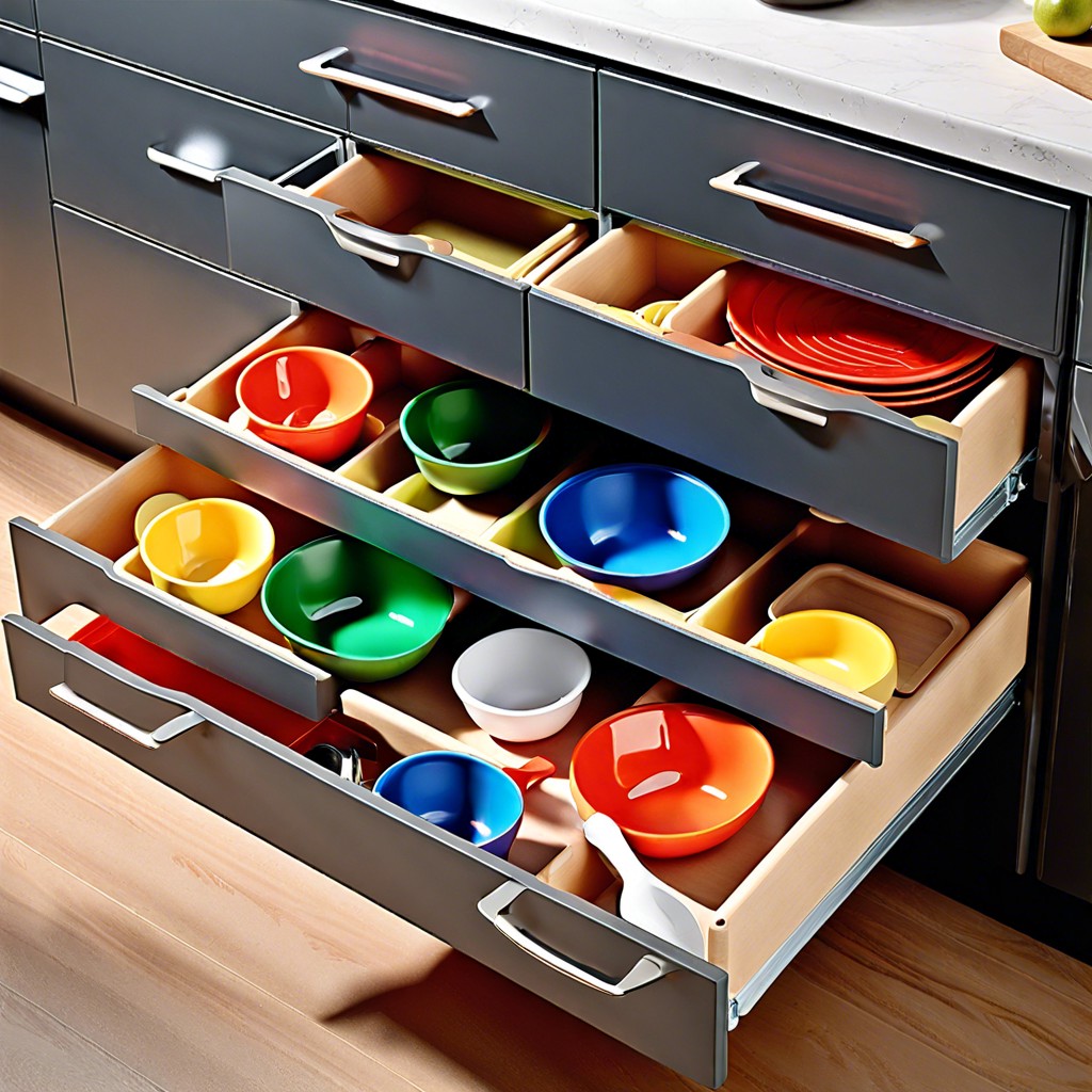 drawer pegboard system for tupperware
