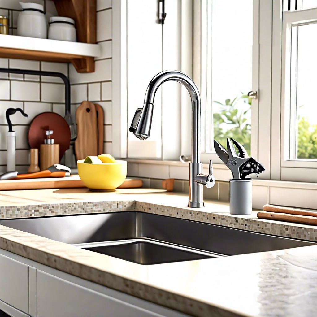 tools required to remove a kitchen faucet