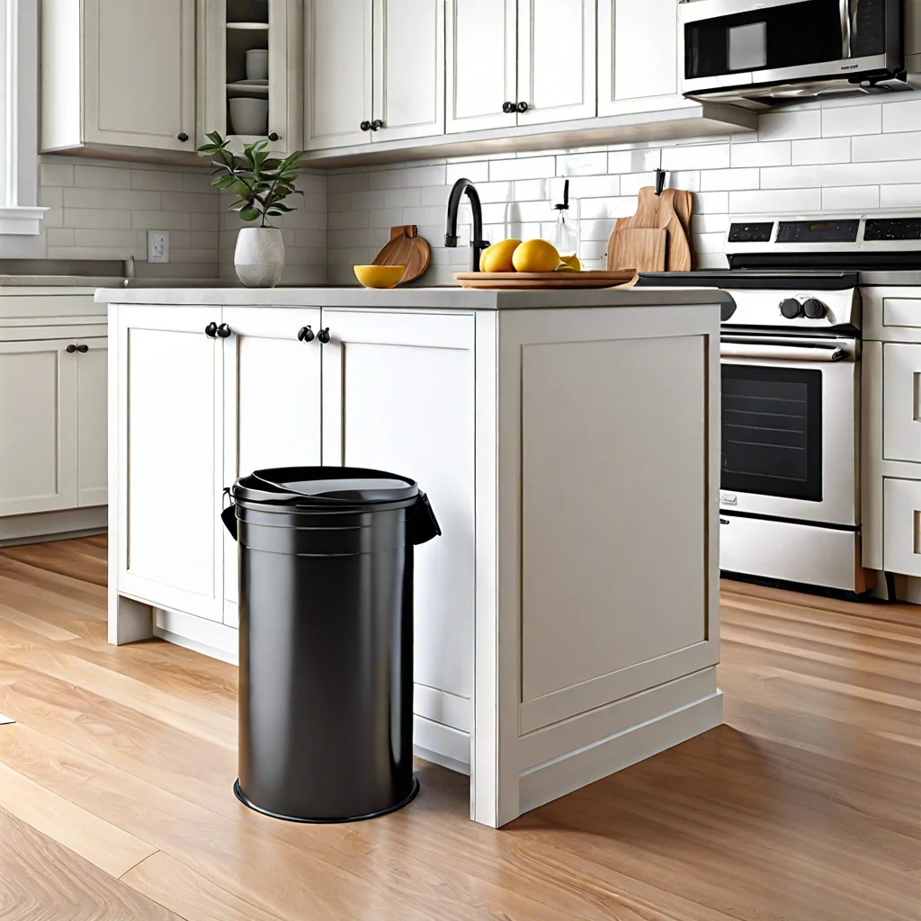 analyzing kitchen layout for optimal trash can placement