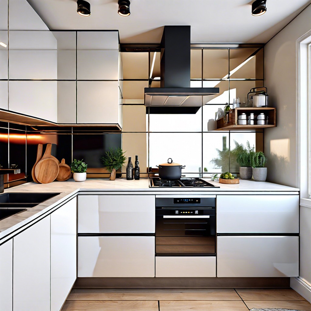 opt for mirrored backsplash