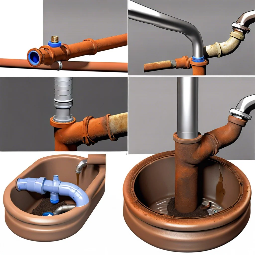 replace rusty old pipe with plastic