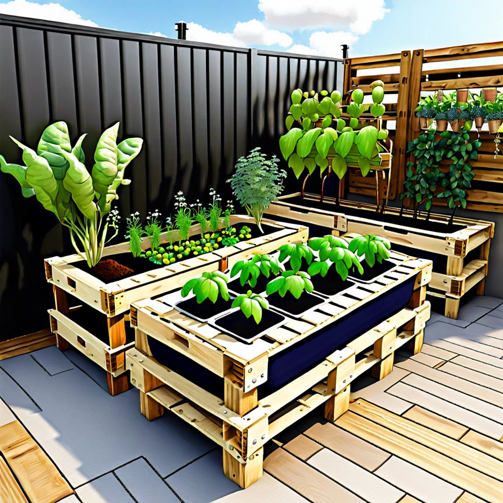 using pallet gardens for small spaces