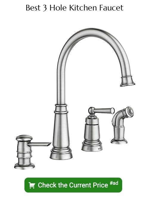 3 hole kitchen faucet