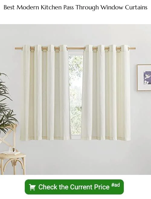 Modern kitchen pass through window curtains